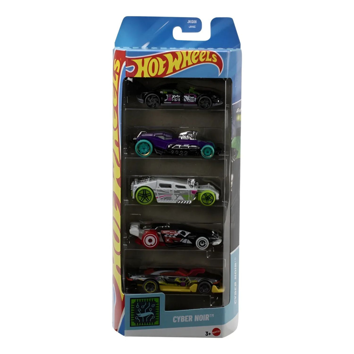 Set 5 Autos Basicos Hot Wheels Cyber Noir Vehiculo Mattel