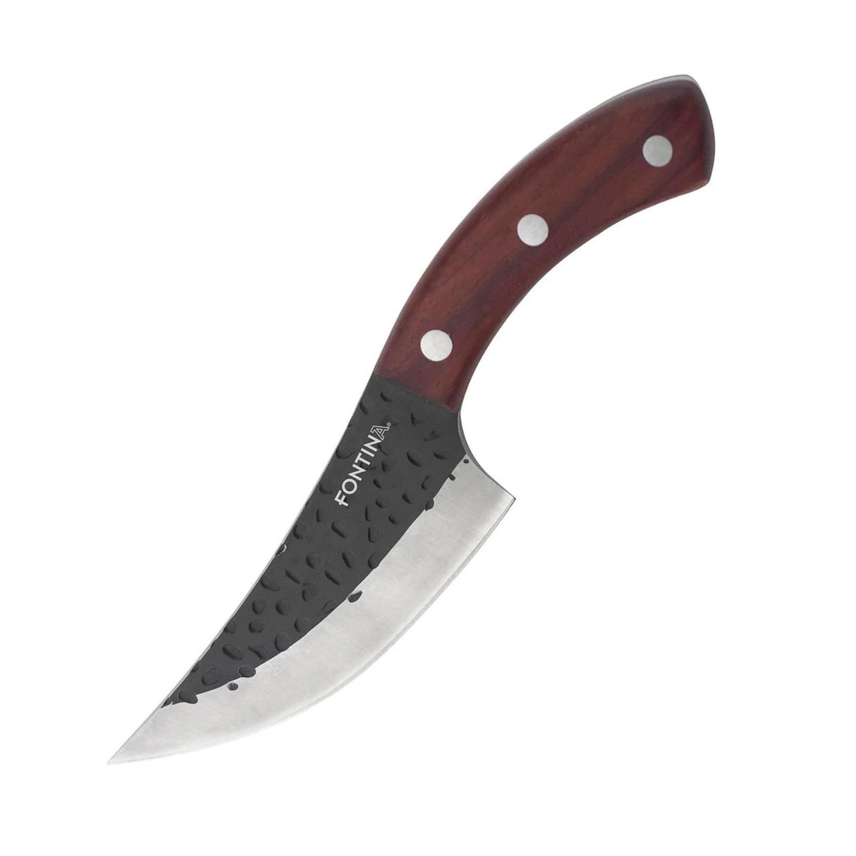 Cuchillo Carne Fontina Acero Relieves Madera Nogal 24cm Mejora tus cortes con este elegante cuchillo. ¡Haz tu pedido y transforma tu cocina hoy!-1