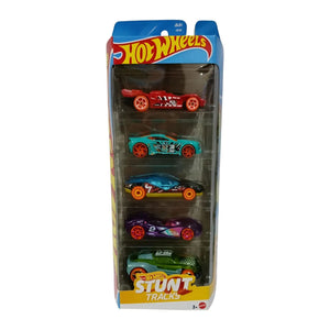 Set 5 Autos Basicos Stunt Tracks Hot Wheels Vehiculo Mattel