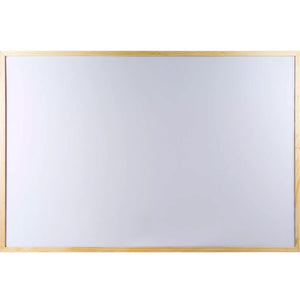 Pizarra Acrilica Blanca 60x90 Borde Madera con Soporte Pared