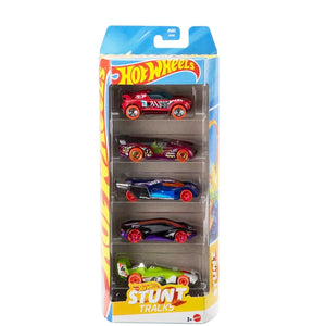 Set 5 Autos Basicos Hot Wheels Stunt Tracks Vehículo Mattel