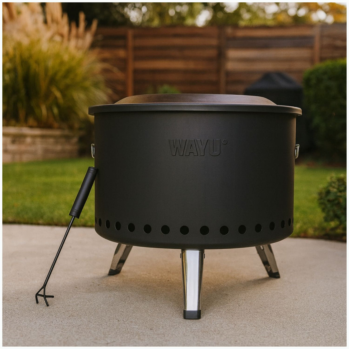 Fogon Brasero Doble Combustion 55cm Wayu Asado Parrilla