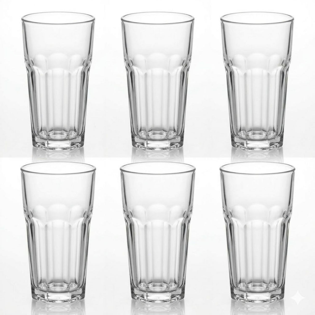 Set 6 Vasos de Vidrio 493mL Cooler Lisboa Cocina Cristar
