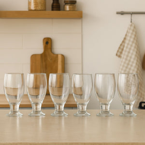 Display 6 Copas Lexington 355cc Para Agua Bebida Cerveza Cristar