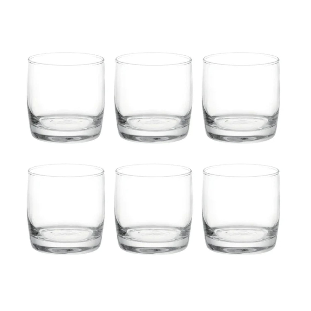 Set 6 Vasos Bajos Modelo Monterrey Transparente De 296mL