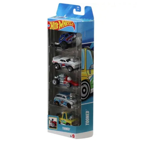 Set 5 Autos Basicos Hot Wheels Tooned Vehiculo Mattel Coche
