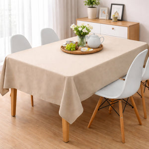 Mantel de Mesa 140x220 cm para Mesa Rectangular Beige | Disparo.cl