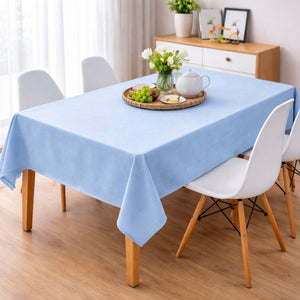Mantel de Mesa Antimanchas 140x220 cm para Mesa Rectangular Celeste | Disparo.cl