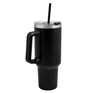 Vaso Mug Térmico Keep 1.1L Metálico Negro Con Bombilla