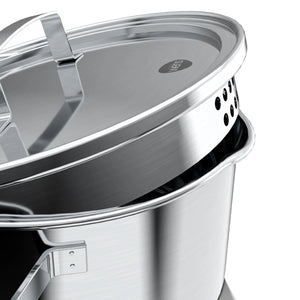 Cacerola Olla Acero Inoxidable De Cocina Con Tapa 24Cm Wens