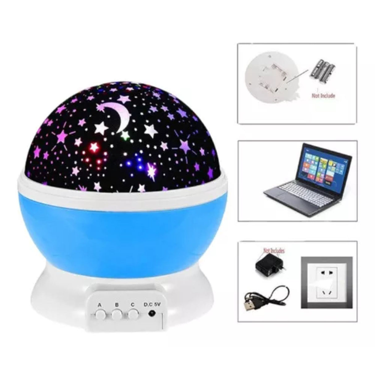 Proyector espantacuco de Cielo Estrellado luz LED Azul