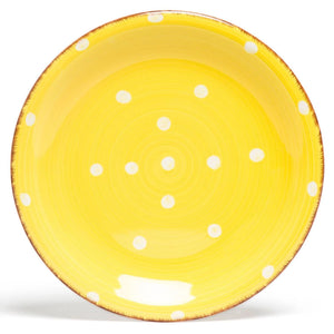 Set 6 Tazas Porcelana 350mL Platillos Flor Amarilla Cocina