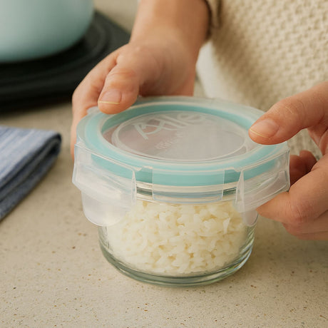 Set 3 Contenedores Hermeticos Allegra Vidrio 165mL Redondo