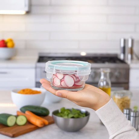 Contenedor Hermetico Allegra Vidrio 165mL Redondo Cocina