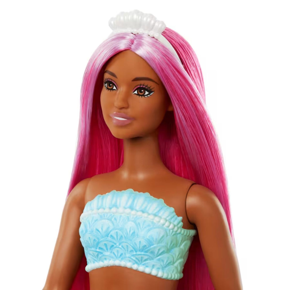 Barbie Muñeca Fantasía Sirena Mattel Cabello Fucsia Juguete