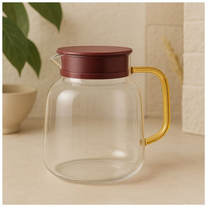 Jarra Vidrio 1.75L Tapa Plástica Mango Dorado Estilo Moderno