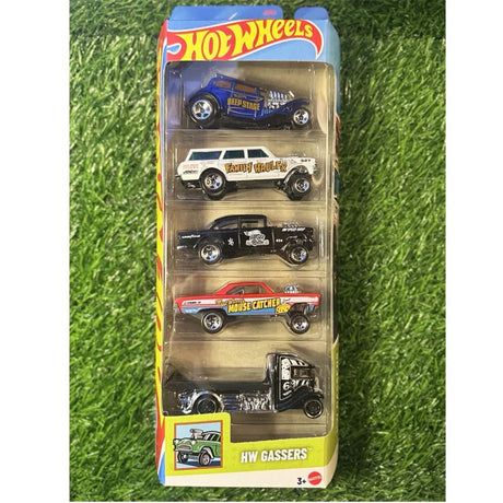 Set 5 Autos Basicos Hot Wheels Gassers Vehiculo Mattel