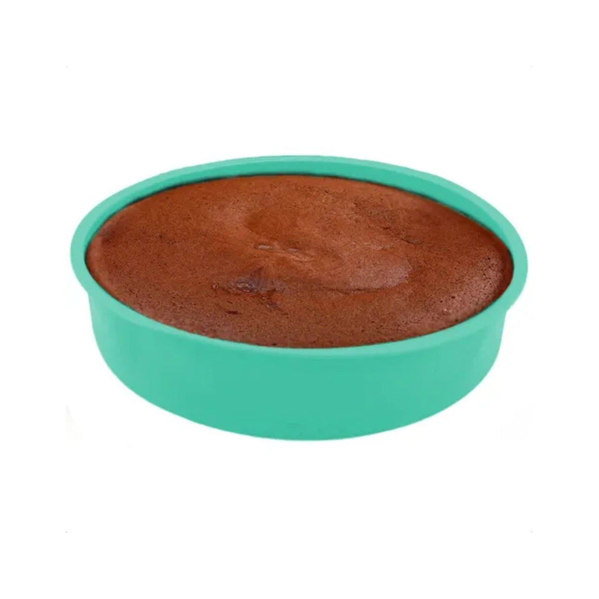 Molde De Silicona Redondo Turquesa Para Tortas Y Queques 26cm