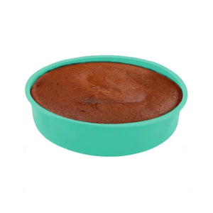 Molde De Silicona Redondo Turquesa Para Tortas Y Queques 26cm