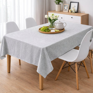 Mantel de Mesa Antimanchas 140x220 cm para Mesa Rectangular Gris | Disparo.cl