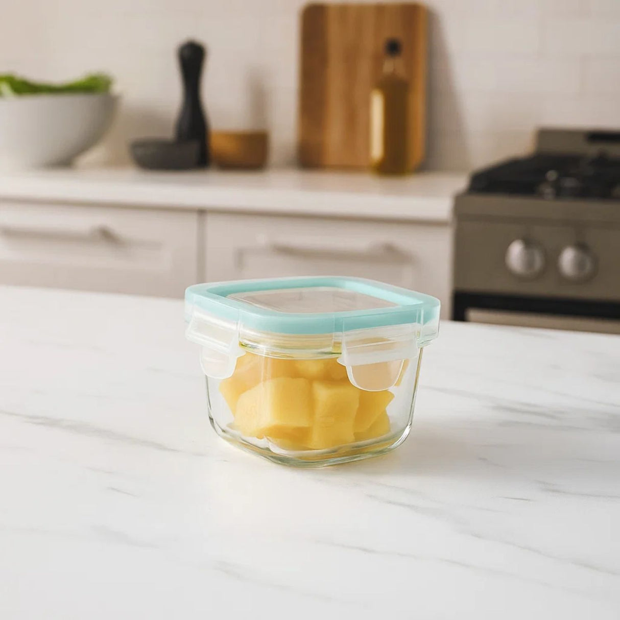 Contenedor Hermetico Allegra Vidrio 210mL Cuadrado Cocina