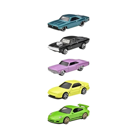 Set 5 Autos Basicos Hot Wheels Fast Y Furious Vehiculo
