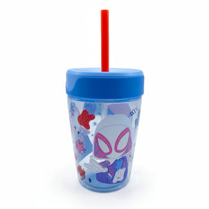 Vaso Bombilla Infantil Spiderman Marvel 520ml Libre de BPA