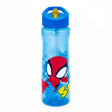 Botella Curva Infantil Spiderman Libre de BPA Bombilla fondo blanco