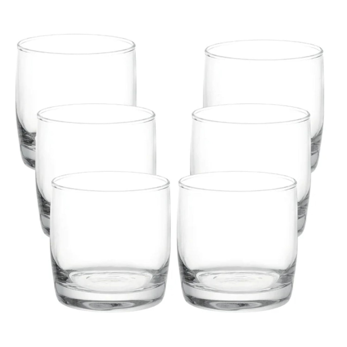 Set 6 Vasos Bajos Modelo Monterrey Transparente De 296mL