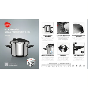 Olla A Presion 8L Nova Pressure Acero Inoxidable Wens | Disparo.cl