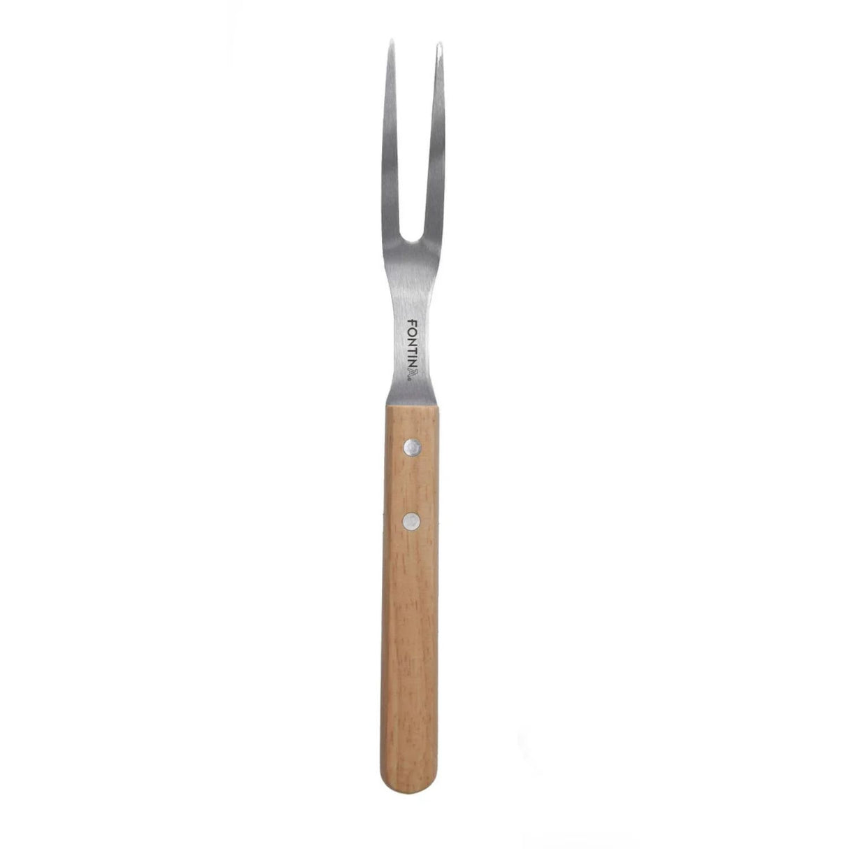 Set Parrillero Cuchillo + Trincho Acero Mango Madera Fontina