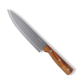 Set Parrillero Cuchillo + Tenazas Fontina Acero Mango Madera