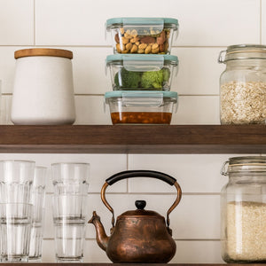 Set 3 Contenedores Hermeticos Allegra Vidrio 150mL Rectangular