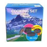 Set Ollas Outdoor Camping Cocinilla Utensilios Ds-308