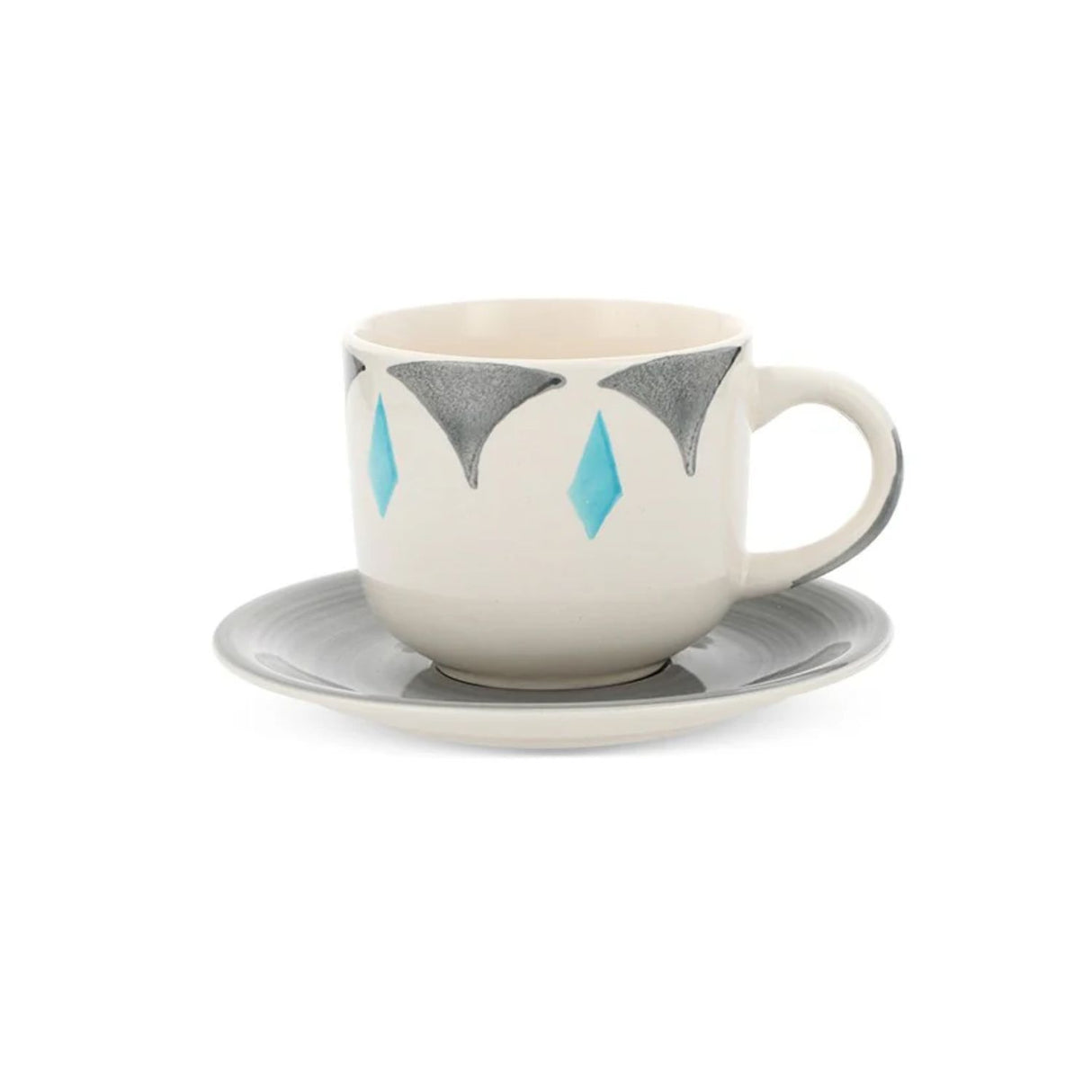 Juego 30pzs Ceramica Marianne Hallen Color Celeste