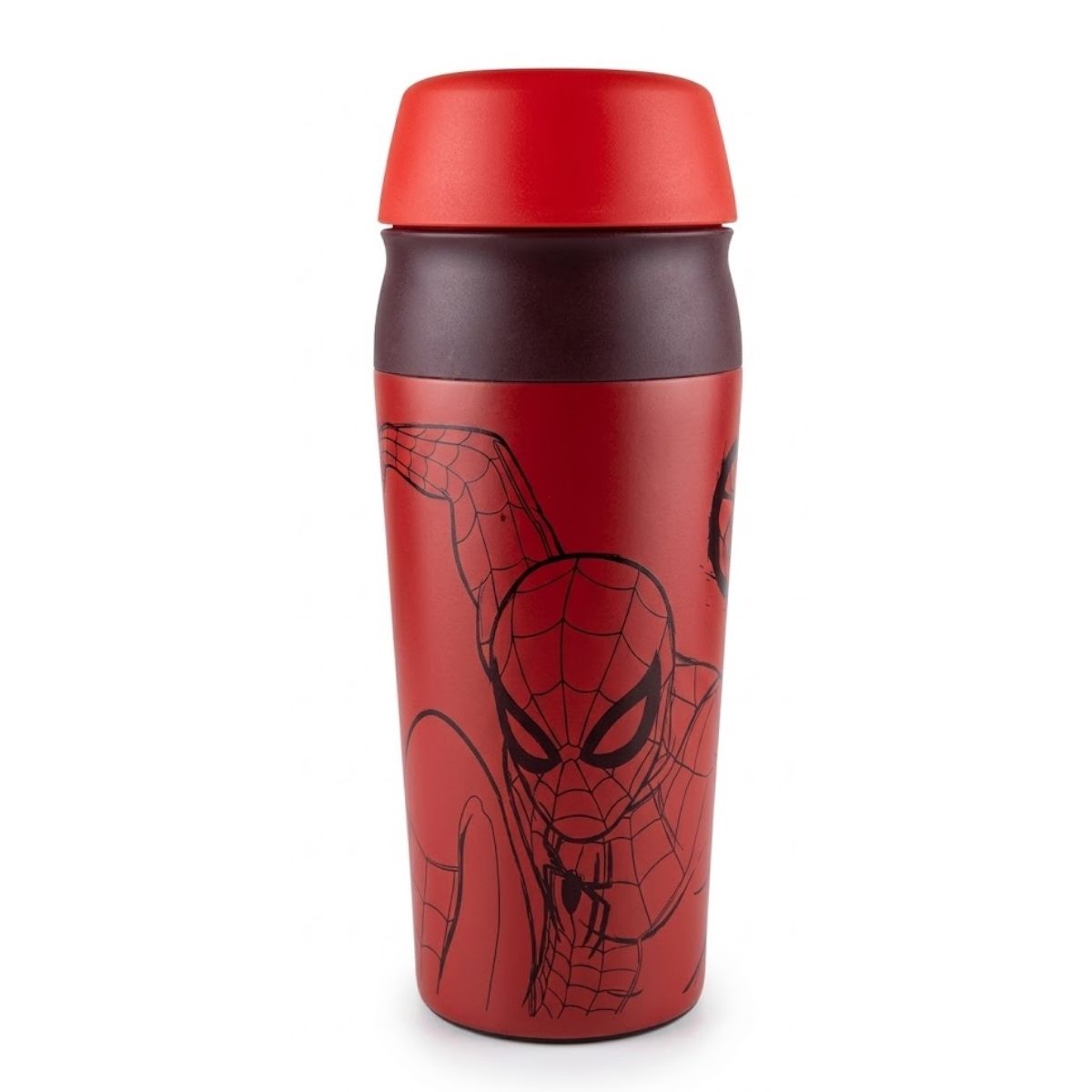 Mug Termico Spiderman Acero Inoxidable 560ml Libre de BPA fondo blanco
