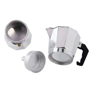 Cafetera Italiana Aluminio 6 Tazas 300mL Clásica 17cm