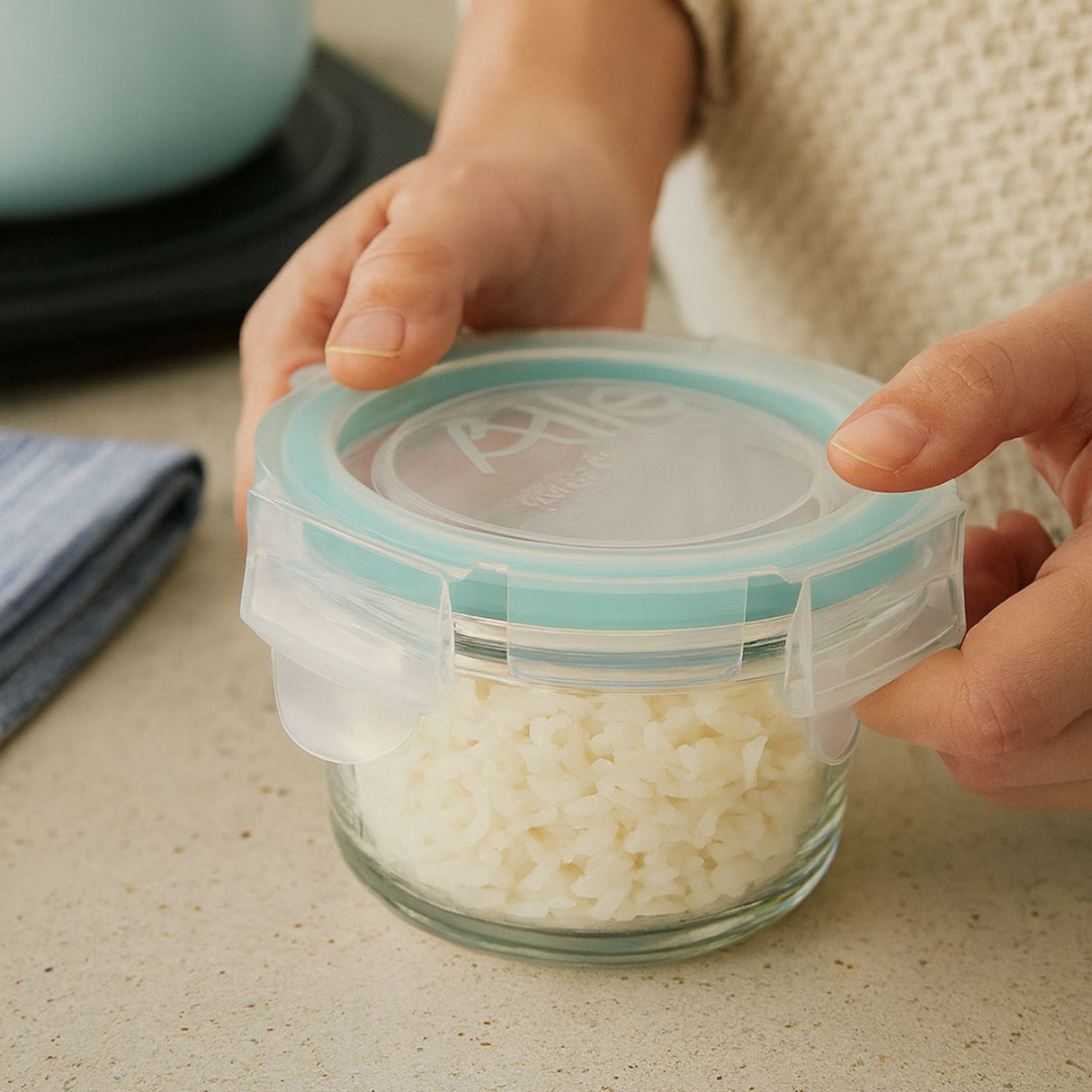 Set 3 Contenedores Hermeticos Allegra Recipiente De Vidrio