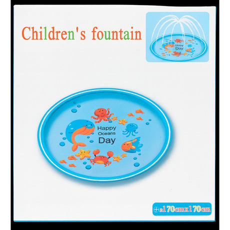 Alfombra Inflable Lanza Agua Dibujos Marinos Niños 170x170cm | Disparo.cl