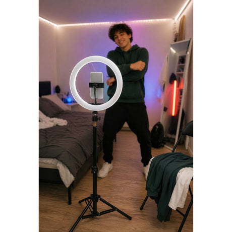 Aro De Luz 26cm Fotografia Iluminacion con Tripode 180cm | Disparo.cl