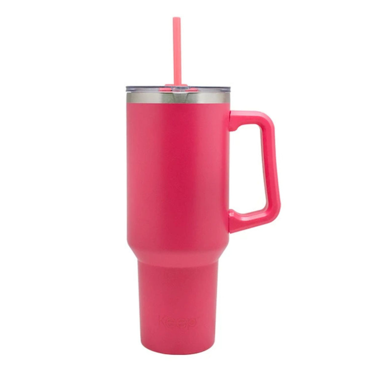 Vaso Mug Térmico Keep 1.1L Metálico Fucsia Con Bombilla