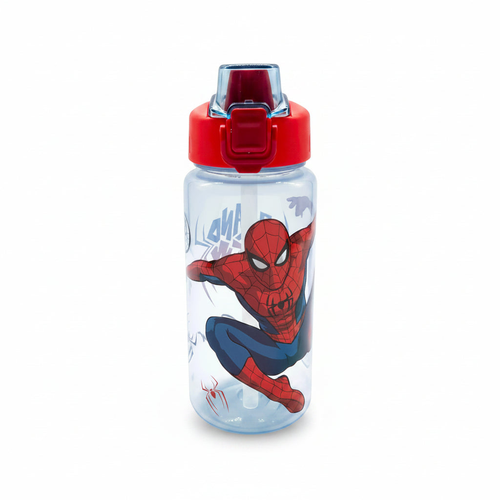 Botella Switch Spiderman Infantil 650ml Libre de BPA fondo blanco