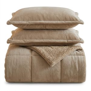 Cubrecama Cobertor Invierno 2 Plazas Beige Mi