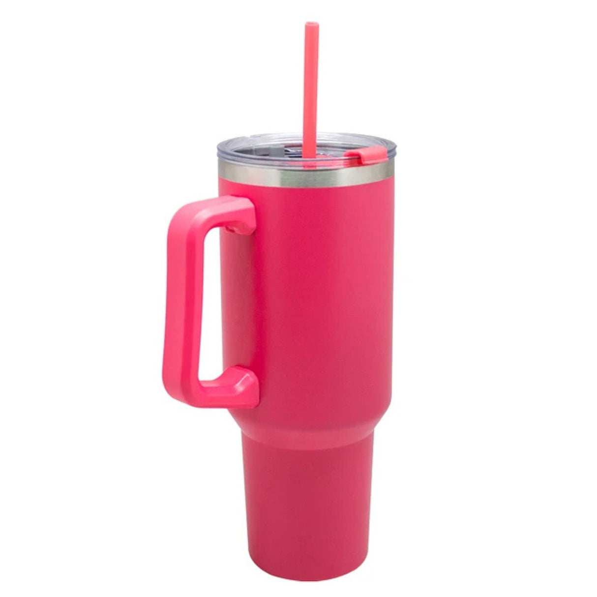Vaso Mug Térmico Keep 1.1L Metálico Fucsia Con Bombilla