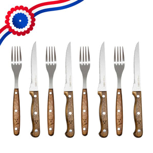 Set 8 Piezas Cuchillos Tenedores PRM Wayu Cocina Asados