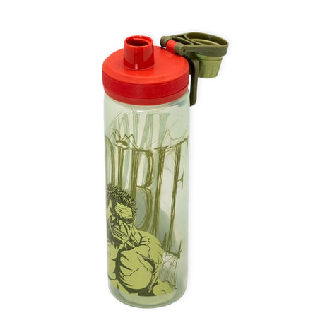 75Botella Hulk Tapa Rosca Infantil 600ml Libre de BPA tapa abierta