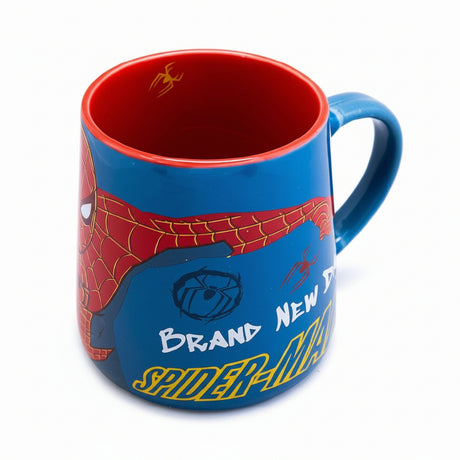 Tazon Spiderman Ceramica 400ml Taza Infantil fondo blanco