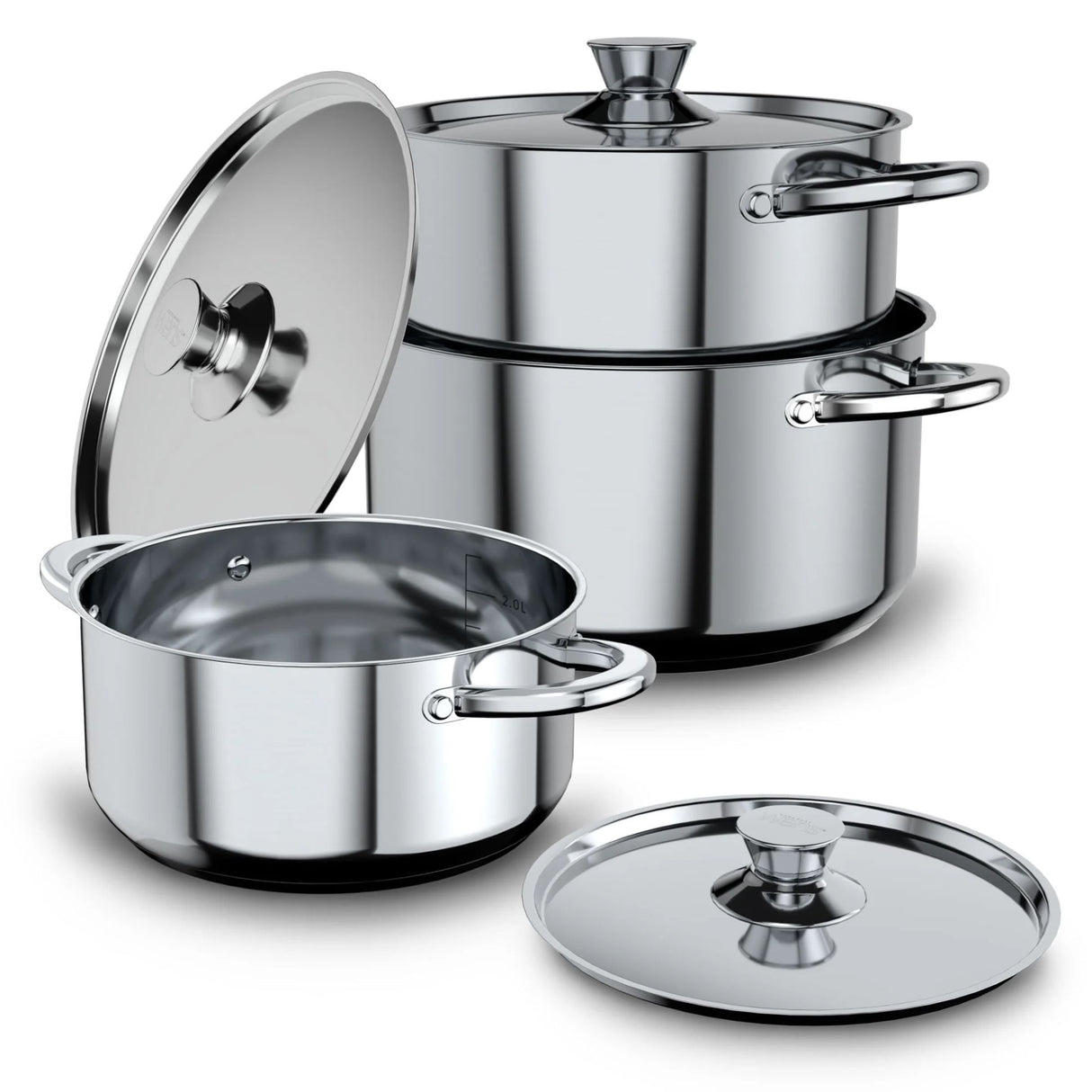Batería de Cocina 6 Piezas Acero Inoxidable Wens 410-6SS