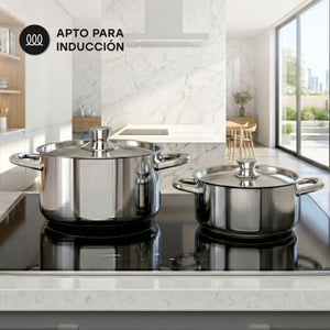 Batería de Cocina 6 Piezas Acero Inoxidable Wens 420-6SS imagen realista
