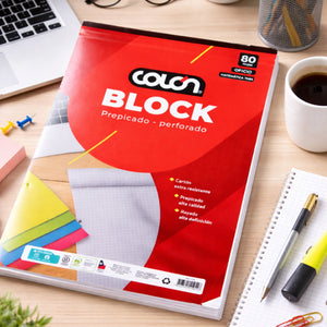 Block Matemática Colón Oficio 80 Hojas Prepicado Perforado | Disparo.cl